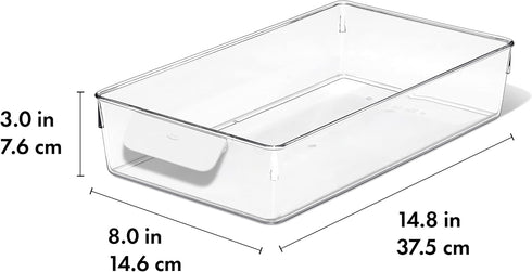 OXO Good Grips Fridge Organization Bin 8 in x 14 in - for Cheese, Meat, Fish and More...