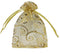 100pcs Sheer Organza Favor Bags For Wedding Baby Shower Rattan Print Gift Bags Samples Display Drawstring Pouches (3x4 inch, gold)...
