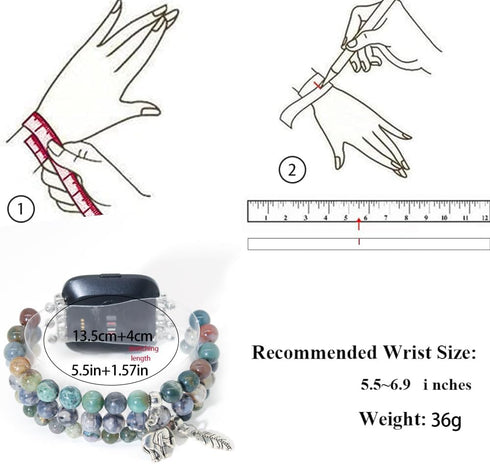 C&L Accessories Fashion Wristband Compatible with Fitbit Versa 2 Bands Versa Bands/Versa Lite Bands...