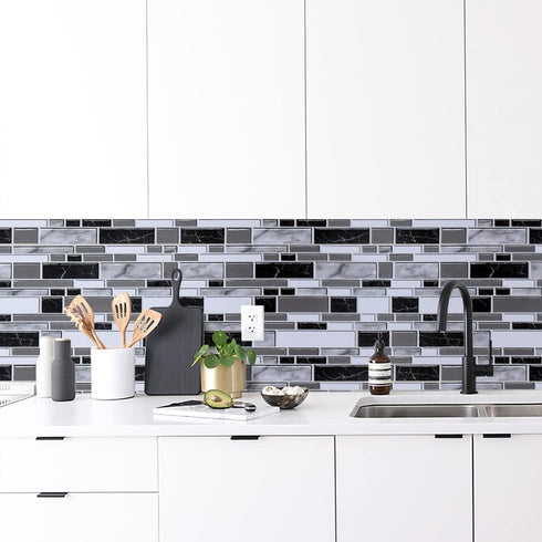 Livebor Peel and Stick Backsplash Wallpaper Kitchen Backsplash Wallpaper 11.8inch x 196.8inch Tile Contact Paper Kitchen Peel and Stick Countertop...