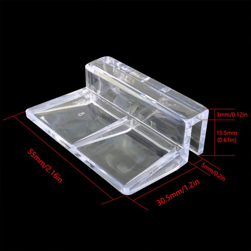 8pcs Aquarium Glass Cover Clip Clear Acrylic Support Holder for Aquarium Fish Tank (5mm)...