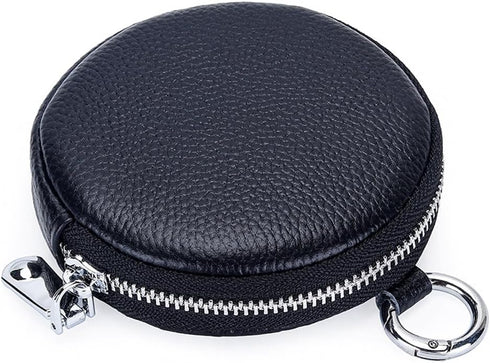 1 Pcs Leather Zipper Coin Purse Wallet With Keychain, Coin Organizer, Change Holder,Card Case, Mini Leather Zipper Storage Bag for Men & Women...