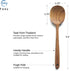 FAAY 2 Teak Serving Spoons, 9.5 Inches Wooden Spoon, Salad Servers, Handcrafted from High Moist Resistance Teak, 100% Healthy Utensils...
