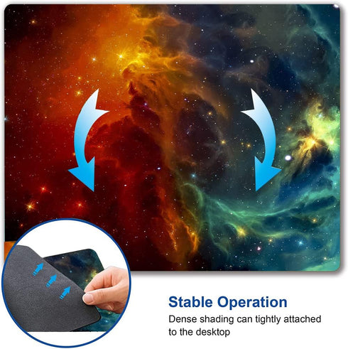 Mouse Pad, Galaxy Mouse Pad, Square Waterproof Mouse Pad Non-Slip Rubber Base MousePads for Office Laptop, 9.5"x7.9"x0.12" Inch(Cool Galaxy)...