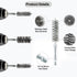 ASNOMY 8Pcs Stainless Steel Bore Brush,1/4''-1'' Inch Stainless Steel Bristles Wire Brush Bore Cleaning Brush Set for Power Drill Cleaning, Abrasi...