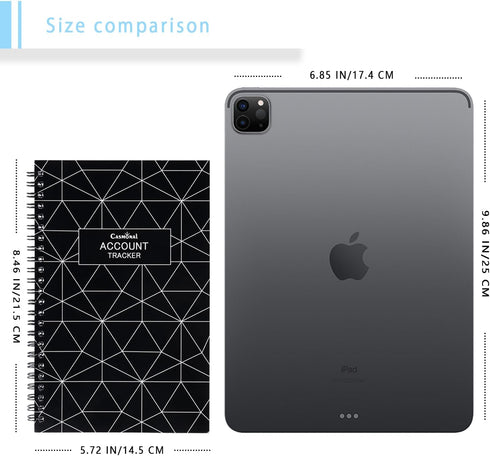 CASMONAL A5 Big Checkbook Register, Check Registers for Personal, Check Book Register & Debit Card Transaction Notebook, Checking Account Register...