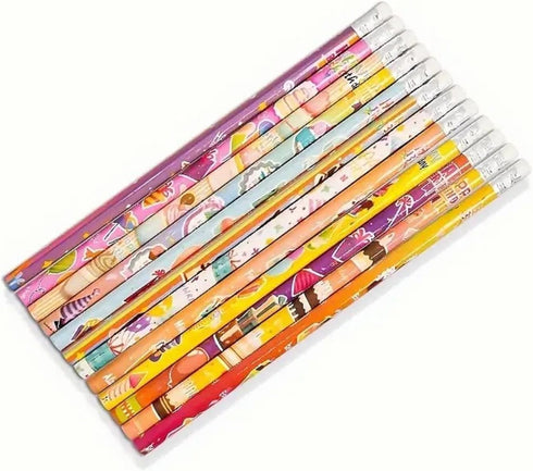 100 pieces Happy Birthday Pencils Colorful Printed Birthday Pencils With Top Erasers Perfect For Teachers Classrooms Reward Birthday Party Kids Gi...