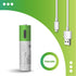 4 Pack Rechargeable 10440 Batteries, Lithium 10440 Batteries?Not AAA Batteries? Rechargeable Lithium Ion 3.7 Volts 10440 Battery with 4 in 1 USB T...
