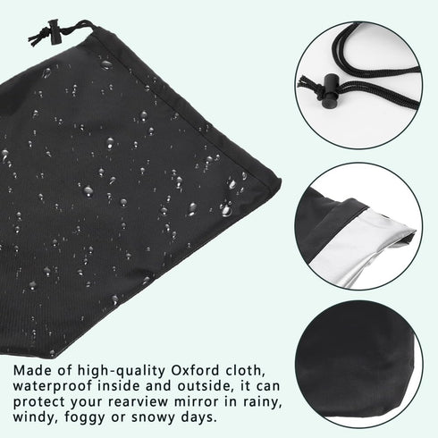 2PCS Car Side Mirror Snow Cover, Side View Mirror Cover, Automobile Mirror Protector with Drawstrings, Waterproof Auto Rear View Protection, Car M...