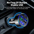 5 Port Car Charger Cigarette Lighter USB Charger LED Voltage Monitor (4USB+PD) Cigarette Lighter Adapter USB C Compatible with Android/iPhone and ...