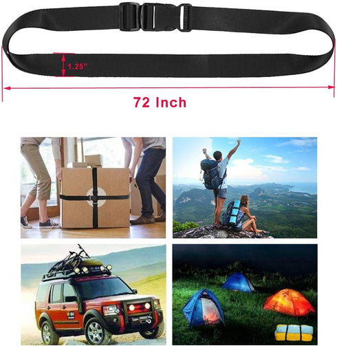 Vigorport Utility Straps with Quick Release Buckle,Nylon Backpack Accessory Sleeping Bag Strap,1.25"*72" Adjustable for Hiking,Travel,Outdoor Spor...