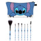 7 Pcs Stitch Makeup Brushes Set with Travel Cosmetic Bag Cartoon Cosmetic Eyelash Eyeshadow Brush for Her (7 Pcs/with makeup bag)...