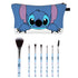 7 Pcs Stitch Makeup Brushes Set with Travel Cosmetic Bag Cartoon Cosmetic Eyelash Eyeshadow Brush for Her (7 Pcs/with makeup bag)...