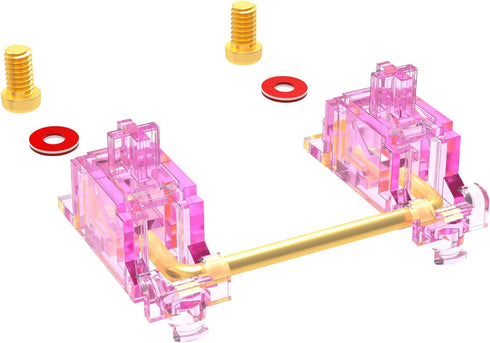 ZugGear DUROCK V2 Screw-in Stabilizers, Miami Vice Pink PCB Mount Stabilizers Mechanical Pink Keyboard Stabilizers V2 (Miami Vice Pink MVP 104 Kit...