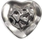 20 pcs Electroplate Heart Shape Metal Shank Sewing Coat Buttons -21mm -7/8"...