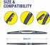 3 Wipers 26"/16"/12" Replacement For SUBARU CrossTrek 2020 2019 2018 Impreza 2020 2019 2018 2017 (Set of 3), 26 Inch+16 Inch Windshield Wiper Blad...