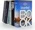 Book Ends - Decorative Metal Book Ends Supports for Bookrack Desk,Books, Unique Appearance Design,Heavy Duty (White)...
