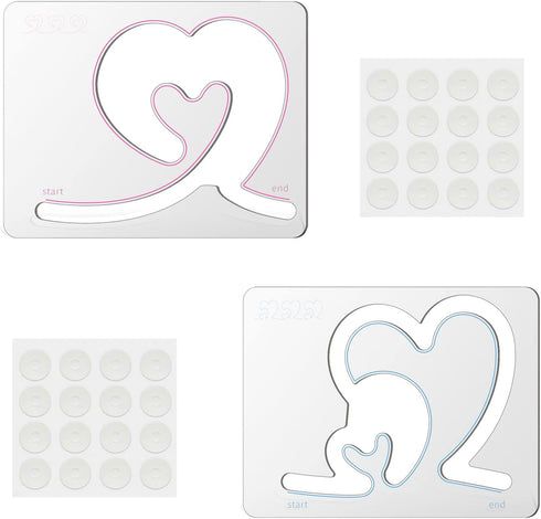 Quilting Rulers and Templates Quilting Templates for Machines Quilting Heart Shaped Free Motion Quilting Templates (Design A&B)...