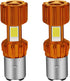 YM E-Bright BA20D Motorcycle bulb Lamp 3 COB 18W LED Bulbs High Low Beam White Pack of 2...