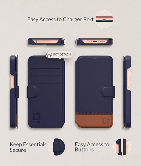 LUPA Legacy Compatible for iPhone 11 Pro Max Wallet Case, Credit Card Holder, for Women & Men - Faux Leather Flip Case – Desert Sky...