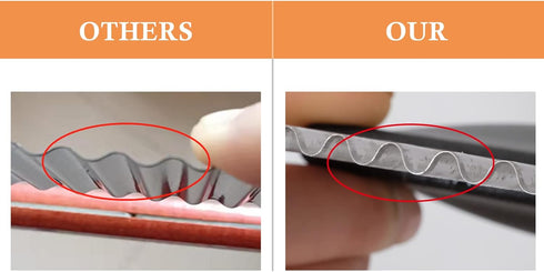 Crinkle Cutter, Wavy Chopper Knife, Upgraded Stainless Steel Crinkle Blade, Safe Kitchen Tools with a shell Wavy Slicer for Fruit, Vegetable, Sala...