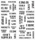 Craft Room Organization Labels Paper Sticker - 2 Sheets - 5 x 12 Inches...