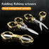 Folding scissors,safe portable scissors,small scissors,mini scissors,tsa scissors?stainless steel telescopic cutter,outdoor fishing home fishing g...
