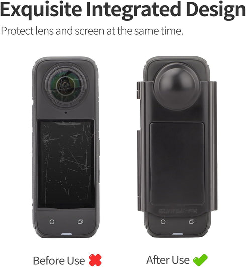 Protective Case for Insta360 X4 Lens and Screen Cover, Lens Guard Screen Protector Compatible with Insta360 X4 Camera Accessories for Insta360 X4...