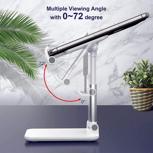 Adjustable Cell Phone Stand for Desk, Angle Height Adjustable Cell Phone Stand for Desk, Case Friendly Phone Holder Stand for Desk (White 4oz)......