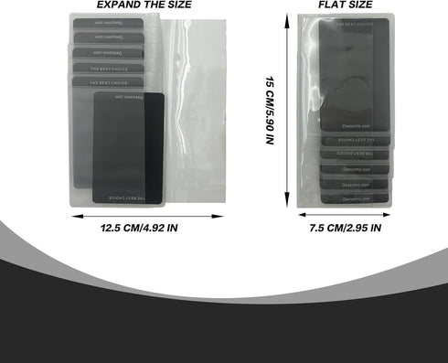 Set of 2 Plastic Wallet Insert for Credit Card, Men Wallets Trifold Vinyl Credit Card Sleeves Holder (Checkbook 6 Page)...