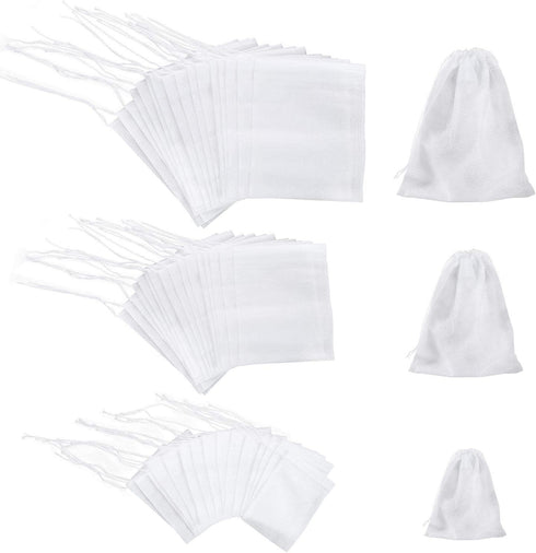 300 Pcs Drawstring Tea Filter Bags, Disposable Empty Cotton Filter Bags for Loose Tea ?3.94 x 3.15 inch?...