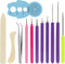 Paper Quilling Tools, 12 Pack Assorted Sizes Rolling Curling Quilling Needle Pen for Art Craft DIY Paper Cardmaking Project...