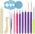 Paper Quilling Tools, 12 Pack Assorted Sizes Rolling Curling Quilling Needle Pen for Art Craft DIY Paper Cardmaking Project...