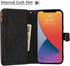 iCoverCase Compatible with iPhone 13 Pro Wallet Phone Case with Card Holder, PU Leather Zipper Pocket Magnetic Detachable Flip Case with Wrist Str...