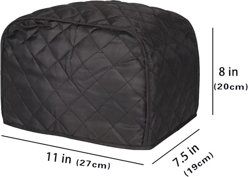 Two Slice Bread Machine Cover, Universal Size Kitchen Appliance Cover for Bread Machine, Black Bread Machine Cover...