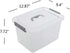 4-Pack Clear Plastic Storage Latch Box with Lids, 10 L...