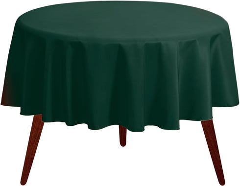 Gee Di Moda Round Tablecloth - 70 Inch Hunter Green Round Table Cloth for 24 to 48 Inch Round Tables - Heavy Duty Washable Fabric - for Buffet Tab...