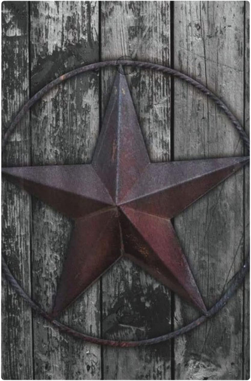Rustic Western Texas Star Wooden Barn Country Light Switch Cover No Device Wall Plate Decorative 1 Gang Blank Switchplate Electrical Faceplate for...