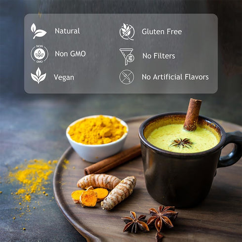 Turmeric Curcumin with Black Pepper Powder 227g (8oz) - Instant Drink Mix Powder Turmeric Curcumin...