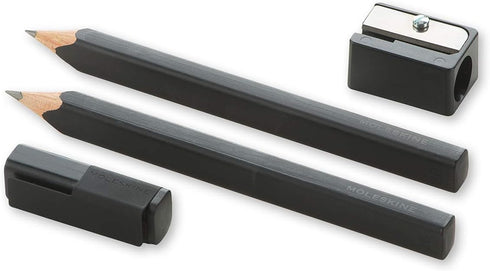Moleskine Classic Wood Pencil Set w/ Sharpener, 2B Lead...