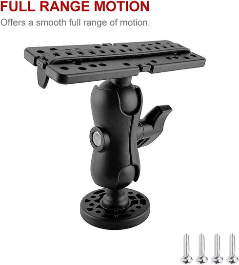 CALIDAKA Fish Finder Mount Base, Ball-Mount Fish Finder Mount, 360 Degree Rotation Fish Finder Holder, Universal Marine Electronic Fish Finder Mou...