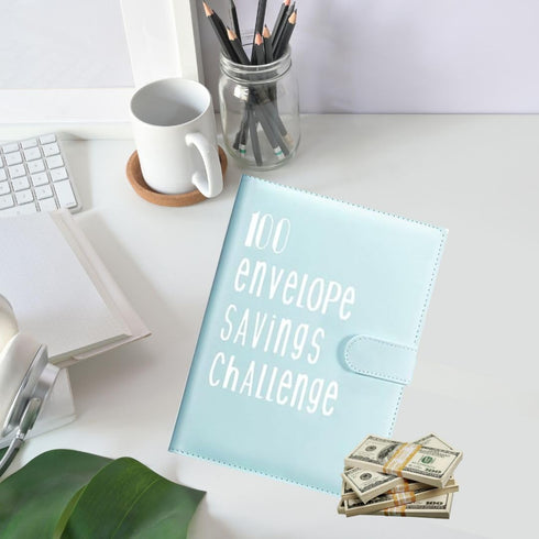 Flownwing 100 envelopes money saving challenge Envelope Savings Challenge Budget Binder Book with Cash Envelopes - Money Saving Binder for Finance...