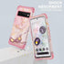 for Pixel 6 Pro Case,Google Pixel 6 Pro Case, Marble Rose Gold Women 3 in 1 Hard PC Soft Silicone Protective Rugged Bumper Heavy Duty Hybrid Shock...