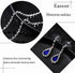 EARENT Bridal Rhinestone Jewelry Set Bride Wedding Necklace Earrings Sets Crystal Choker Necklaces Tassel Dangle Earring Costume Prom Jewelry for ...