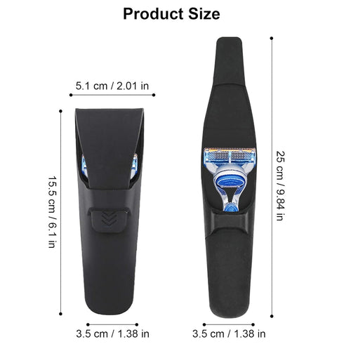 LinMei Silicone Razor Case Soft Razor Travel Case Portable Razor Case Razor Protective Case Safety Waterproof Razor Cover Compatible with Most Man...
