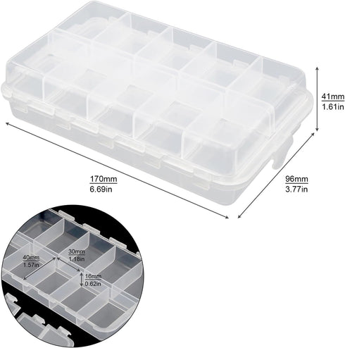 OriGlam Premium 20 Compartments Tackle Boxes, Tackle Utility Boxes, Plastic Box Storage Organizer Box Adjustable, Fishing Tackle Storage Box Organ...