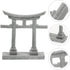 GANAZONO Japanese Shinto Shrine Torii Gate Aquarium Torii Miniature Ornament Bridge Landscape Ornaments for Fish Tank Decoration...