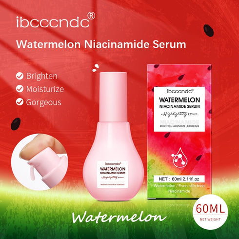 2 Pcs Watermelon Moisturizer Facial Serum - Brighten, Moisturize, and Lightweight Glow Facial Serum & Priming Liquid Highlighter....