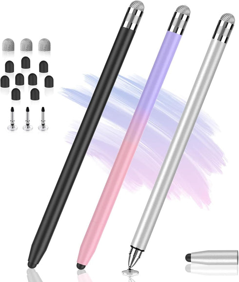 Stylus Pen for ipad, 3-in-1 Universal Stylus Pen for Touch Screen High Sensitivity Ipad Pencil Compatible for iPhone Apple Android Smartphone Tabl...