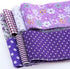 7Pcs Top Purple Cotton Craft Fabric Bundle Squares Patchwork DIY Sewing Scrapbooking Quilting Floral Dot Pattern Craft and Hobby Fabric 10" x 10" ...